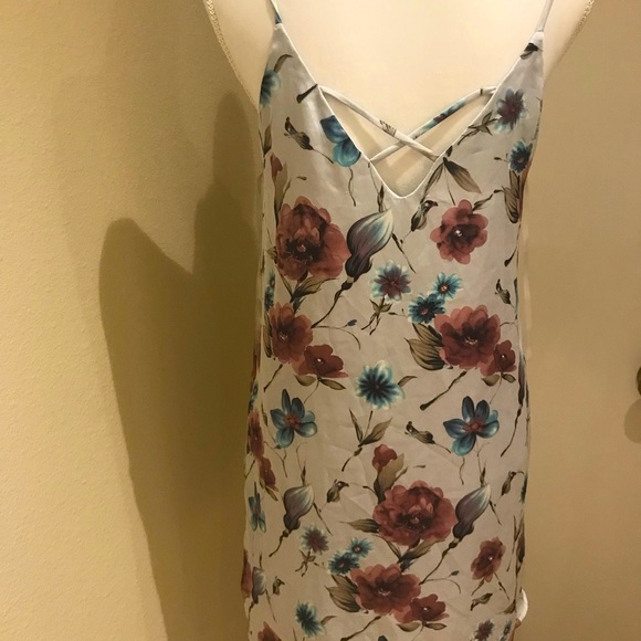 Silver floral slip dress - Picture 2 of 8